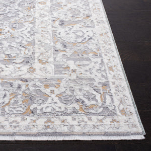 Safavieh Sabrina Exquisite Traditional Area Rug With Antique Floral Motifs For Timeless Elegance And Style Ivory ,Light Grey Polyester Sbrl834b-28