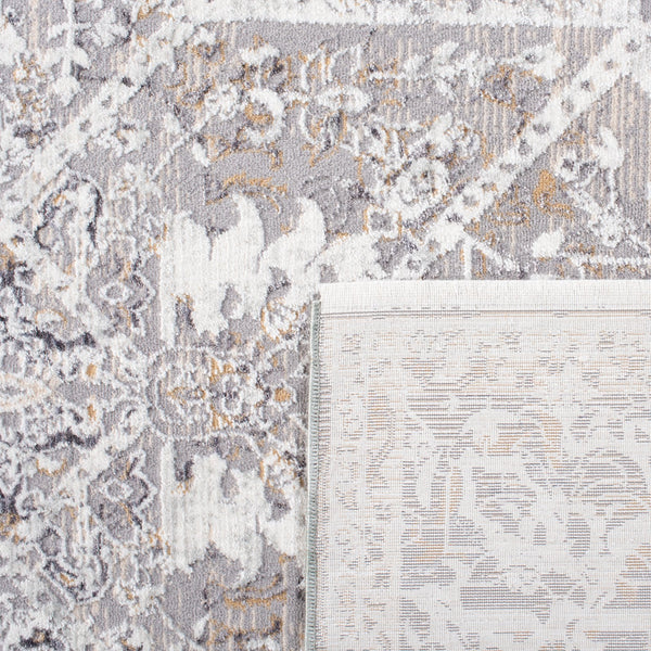 Safavieh Sabrina Exquisite Traditional Area Rug With Antique Floral Motifs For Timeless Elegance And Style Ivory ,Light Grey Polyester Sbrl834b-28