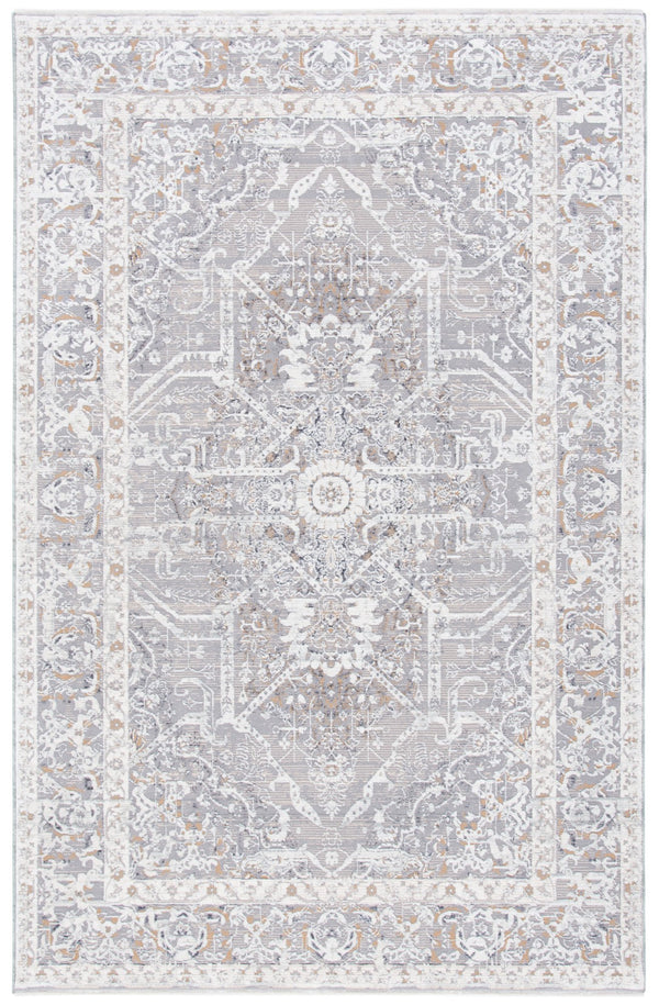 Safavieh Sabrina Exquisite Traditional Area Rug With Antique Floral Motifs For Timeless Elegance And Style Ivory ,Light Grey Polyester Sbrl834b-28