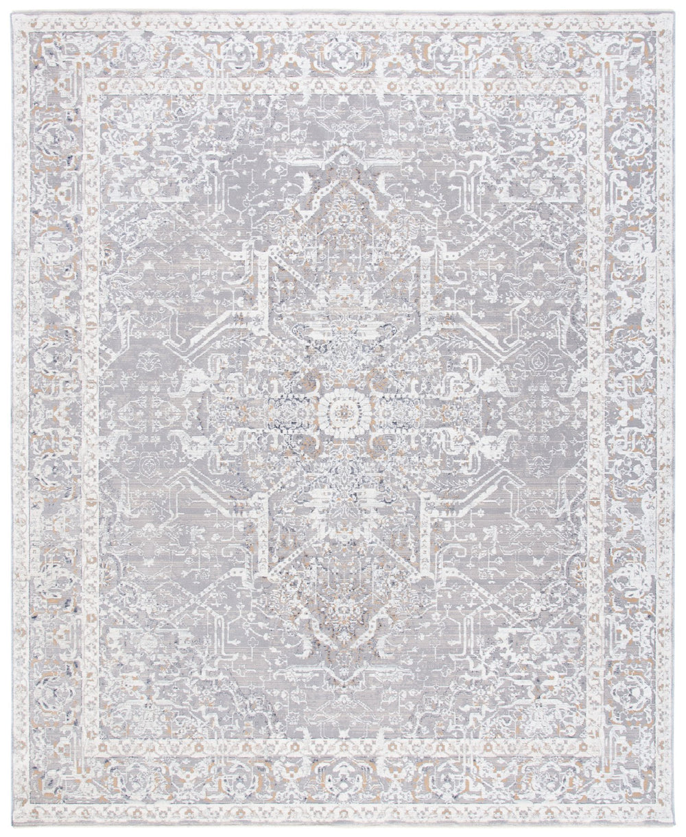 Safavieh Sabrina Exquisite Traditional Area Rug With Antique Floral Motifs For Timeless Elegance And Style Ivory ,Light Grey Polyester Sbrl834b-28