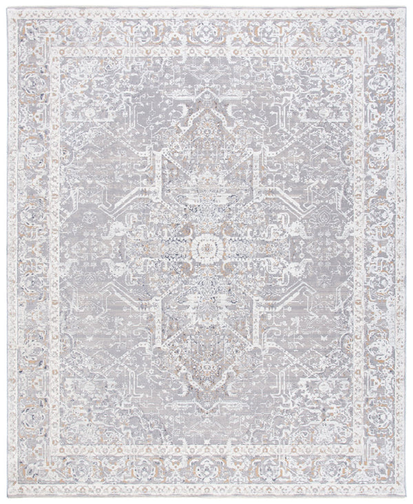 Safavieh Sabrina Exquisite Traditional Area Rug With Antique Floral Motifs For Timeless Elegance And Style Ivory ,Light Grey Polyester Sbrl834b-28