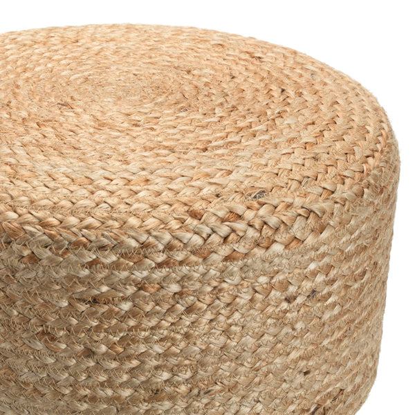 Jaipur Living Jaipur Living Natural Jute Cylinder Stool with Wood Legs for Organic Modern Rooms POF100555