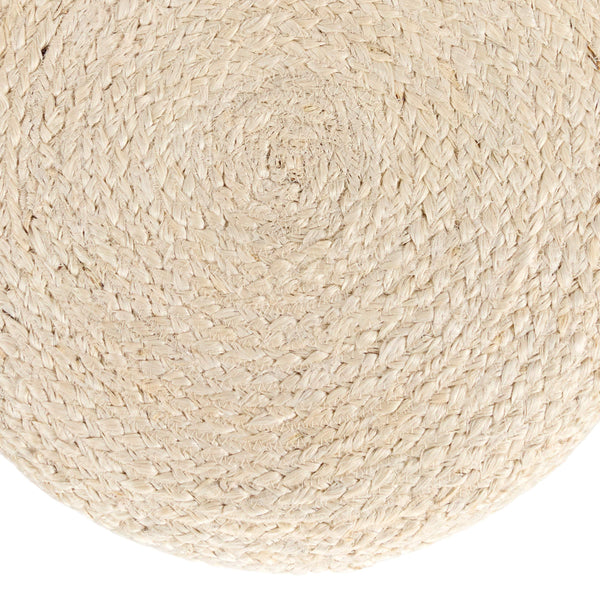 Jaipur Living Jaipur Living Bleached Jute Accent Stool with Wood Legs for Bohemian Organic Rooms ACF100015
