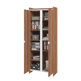 Ratzer Storage Cabinet in Brown and White SC-317AMC192 Manhattan Comfort