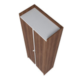 Ratzer Storage Cabinet in Brown and White SC-317AMC192 Manhattan Comfort