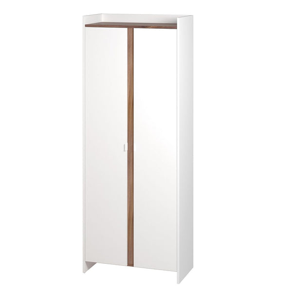 Ratzer Storage Cabinet in White and Brown SC-317AMC193 Manhattan Comfort
