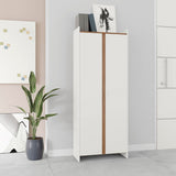 Ratzer Storage Cabinet in White and Brown SC-317AMC193 Manhattan Comfort