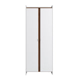 Ratzer Storage Cabinet in White and Brown SC-317AMC193 Manhattan Comfort