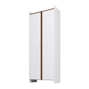 Ratzer Storage Cabinet in White and Brown SC-317AMC193 Manhattan Comfort