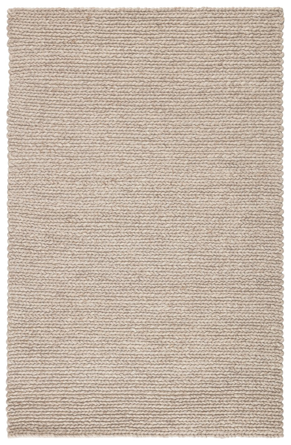 Jaipur Living Scandinavia Dula Braiden Scd08 Handwoven Handmade 100% Wool Solids Solid Indoor Rug Light Taupe, Cream 100% Wool, 100% Cotton Rug113089