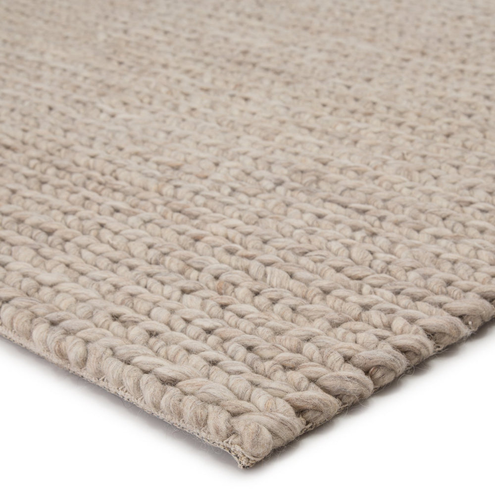 Jaipur Living Scandinavia Dula Braiden Scd08 Handwoven Handmade 100% Wool Solids Solid Indoor Rug Light Taupe, Cream 100% Wool, 100% Cotton Rug113089