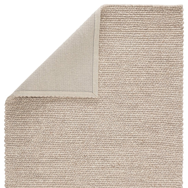 Jaipur Living Scandinavia Dula Braiden Scd08 Handwoven Handmade 100% Wool Solids Solid Indoor Rug Light Taupe, Cream 100% Wool, 100% Cotton Rug113089