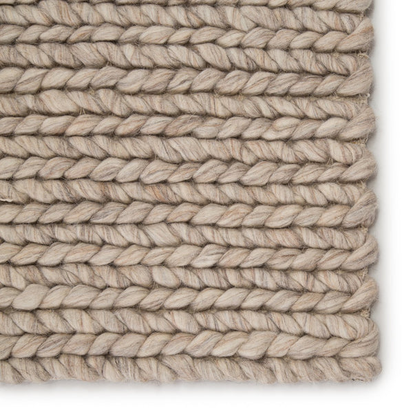 Jaipur Living Scandinavia Dula Braiden Scd08 Handwoven Handmade 100% Wool Solids Solid Indoor Rug Light Taupe, Cream 100% Wool, 100% Cotton Rug113089