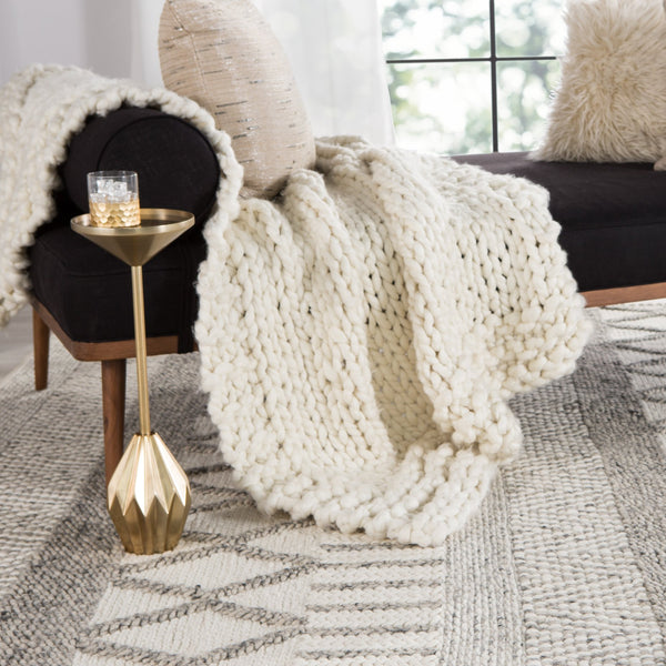 Jaipur Living Jaipur Living Sandhurst Handwoven Wool Tribal Geometric Rug for Cozy Bedroom Spaces 8' x 10' RUG129221