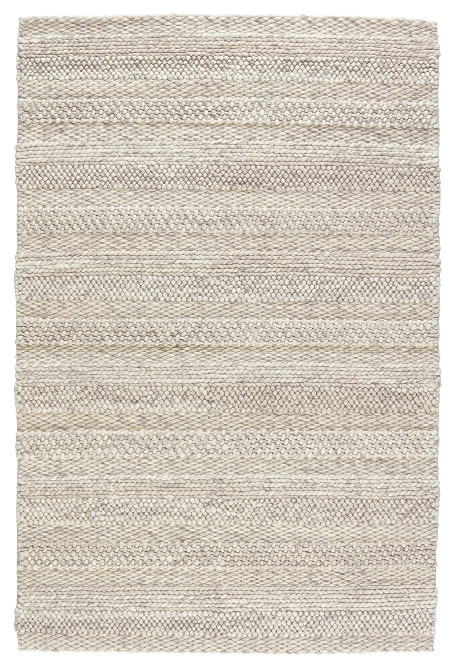 Jaipur Living Scandinavia Dula Lagom Scd27 Handwoven Handmade 100% Wool Solids Solid Indoor Rug Ivory, Light Gray 100% Wool, 100% Cotton Rug153086