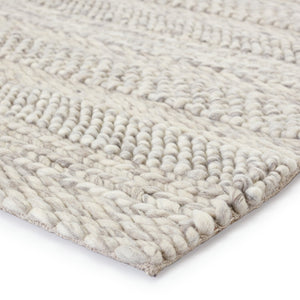 Jaipur Living Scandinavia Dula Lagom Scd27 Handwoven Handmade 100% Wool Solids Solid Indoor Rug Ivory, Light Gray 100% Wool, 100% Cotton Rug153086
