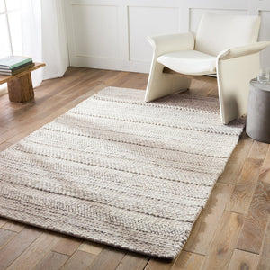 Jaipur Living Scandinavia Dula Lagom Scd27 Handwoven Handmade 100% Wool Solids Solid Indoor Rug Ivory, Light Gray 100% Wool, 100% Cotton Rug153086