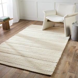 Jaipur Living Scandinavia Dula Lagom Scd28 Handwoven Handmade 100% Wool Solids Solid Indoor Rug Ivory 100% Wool, 100% Cotton Rug153191