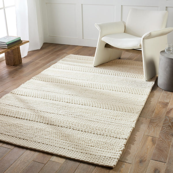 Jaipur Living Scandinavia Dula Lagom Scandinavian Contemporary Handmade Indoor Rug Ivory 5'x8'