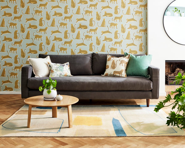 Brink & Campman Scion Composition Beige/Blue/Grey/Yellow/Brown 8'2" x 11'6"