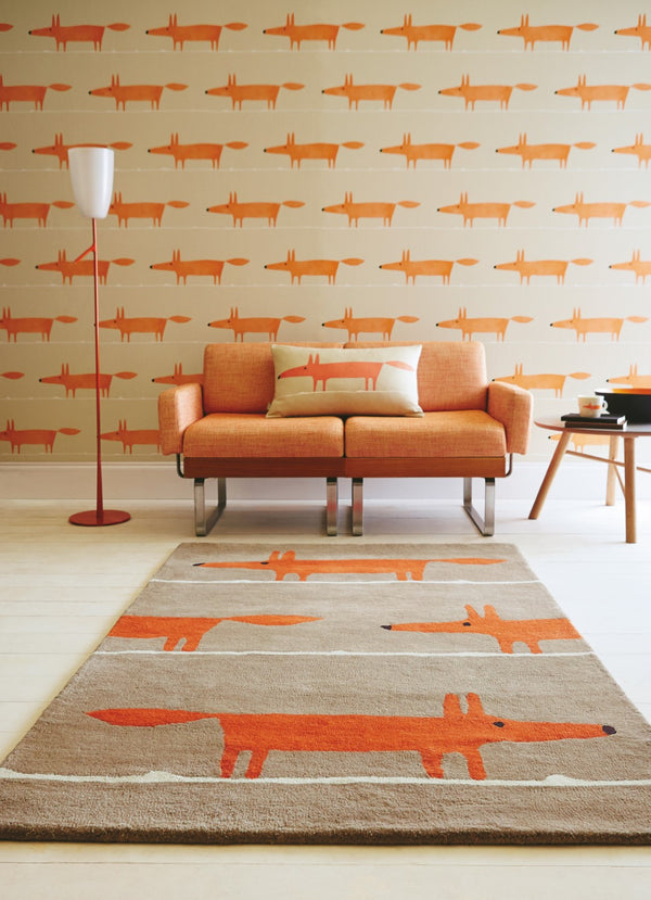 Brink & Campman Scion Mr-Fox-Cinnamon Grey/Orange 4'7" x 6'7"