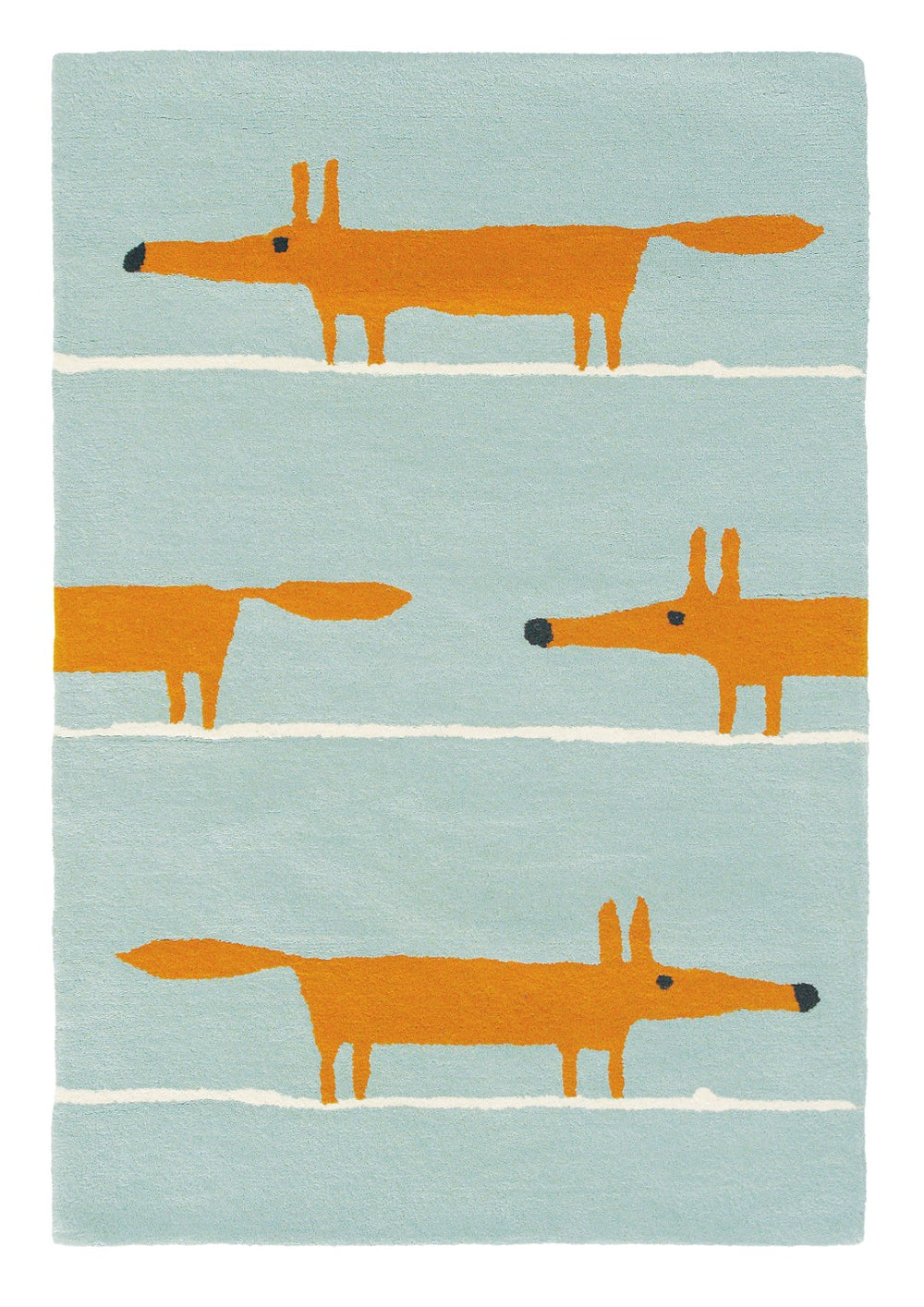 Brink & Campman Scion Mr-Fox-Aqua Blue/Orange 4'7" x 6'7"