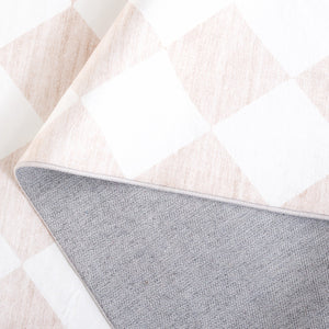 Safavieh Santa Elegant Geometric Diamond Area Rug - Soft Polyester, Machine Washable, Perfect For Any Space Ivory ,Beige Polyester Scl938c-6r