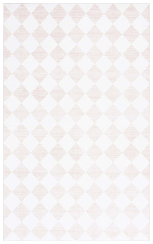 Safavieh Santa Elegant Geometric Diamond Area Rug - Soft Polyester, Machine Washable, Perfect For Any Space Ivory ,Beige Polyester Scl938c-6r