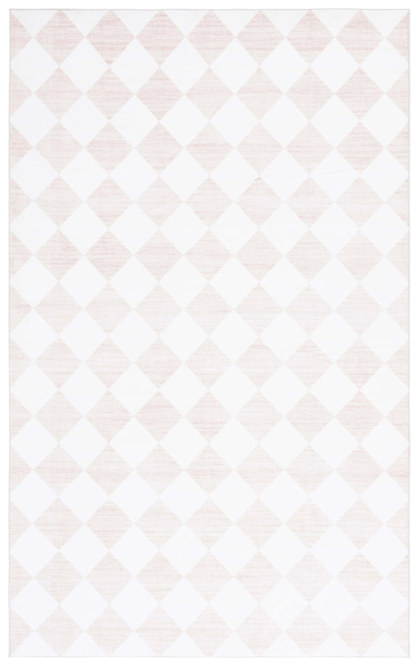 Safavieh Santa Elegant Geometric Diamond Area Rug - Soft Polyester, Machine Washable, Perfect For Any Space Ivory ,Beige Polyester Scl938c-6r