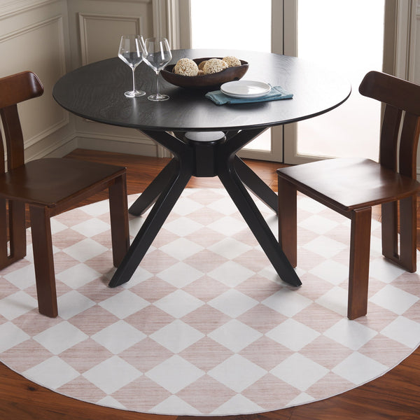 Safavieh Santa Elegant Geometric Diamond Area Rug - Soft Polyester, Machine Washable, Perfect For Any Space Ivory ,Beige Polyester Scl938c-6r