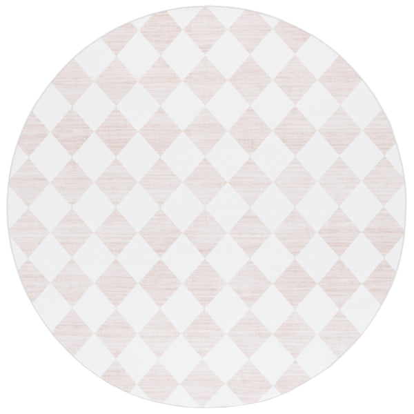 Safavieh Santa Elegant Geometric Diamond Area Rug - Soft Polyester, Machine Washable, Perfect For Any Space Ivory ,Beige Polyester Scl938c-6r