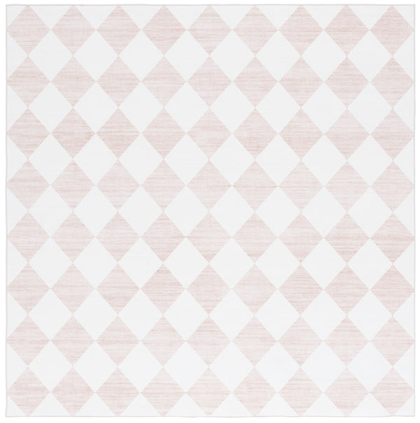 Safavieh Santa Elegant Geometric Diamond Area Rug - Soft Polyester, Machine Washable, Perfect For Any Space Ivory ,Beige Polyester Scl938c-6r