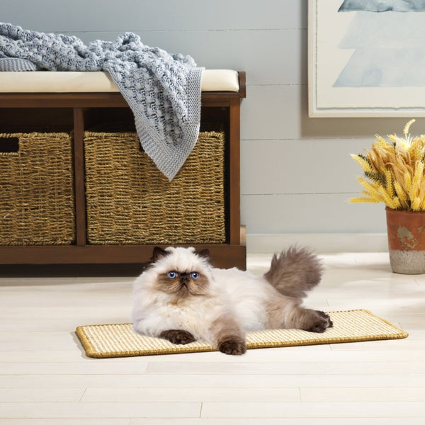 Safavieh Sisal Natural Boucle Cat Scratch Mat Compact Woven Surface for Furniture Protection SCM100A-1024