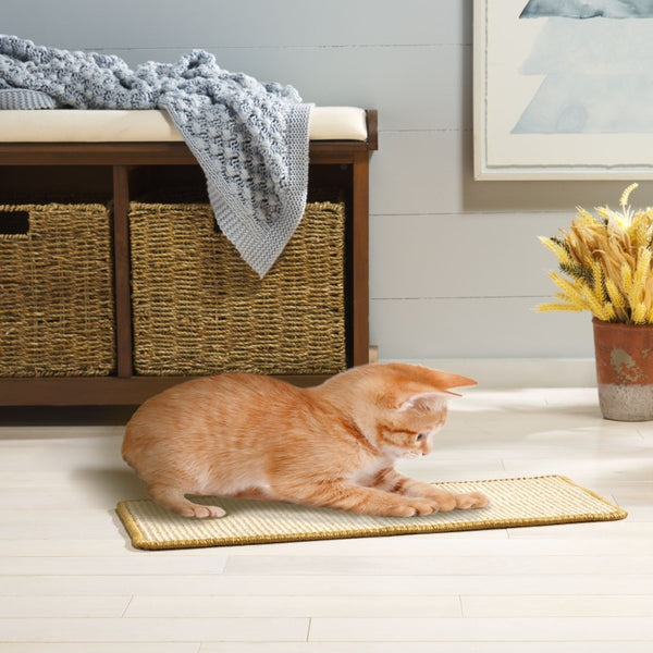 Safavieh Sisal Natural Boucle Cat Scratch Mat Compact Woven Surface for Furniture Protection SCM100A-1024