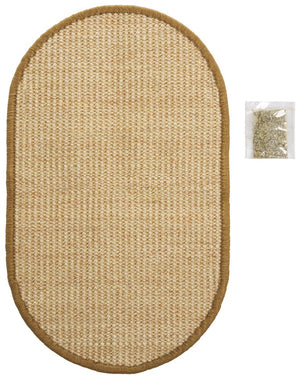 Safavieh Sisal Cat Scratch Oval Mat Boucle Woven Natural Fiber for Floors and Cozy Rooms SCM100A-20OV