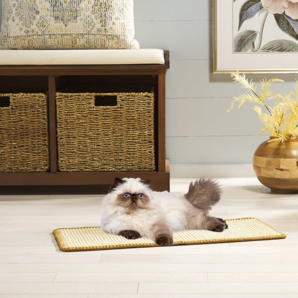Safavieh Sisal Natural Fiber Cat Scratching Mat Boucle Woven Neutral Beige Floor Pad SCM100B-1024