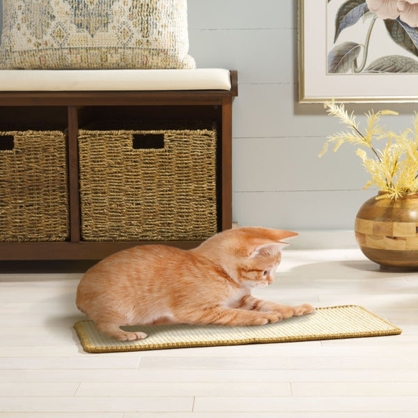 Safavieh Sisal Natural Fiber Cat Scratching Mat Boucle Woven Neutral Beige Floor Pad SCM100B-1024