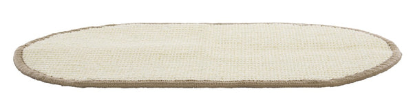 Safavieh Sisal Boucle Oval Scratching Mat Ivory Polypropylene Blend for Modern Pet Friendly Spaces SCM100C-20OV
