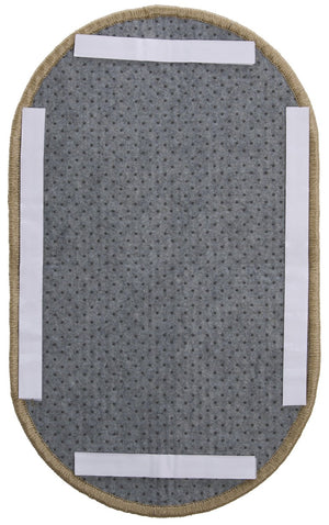 Safavieh Sisal Boucle Oval Scratching Mat Ivory Polypropylene Blend for Modern Pet Friendly Spaces SCM100C-20OV