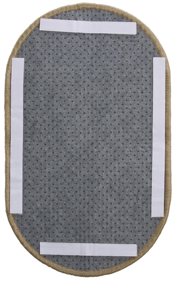 Safavieh Sisal Boucle Oval Scratching Mat Ivory Polypropylene Blend for Modern Pet Friendly Spaces SCM100C-20OV