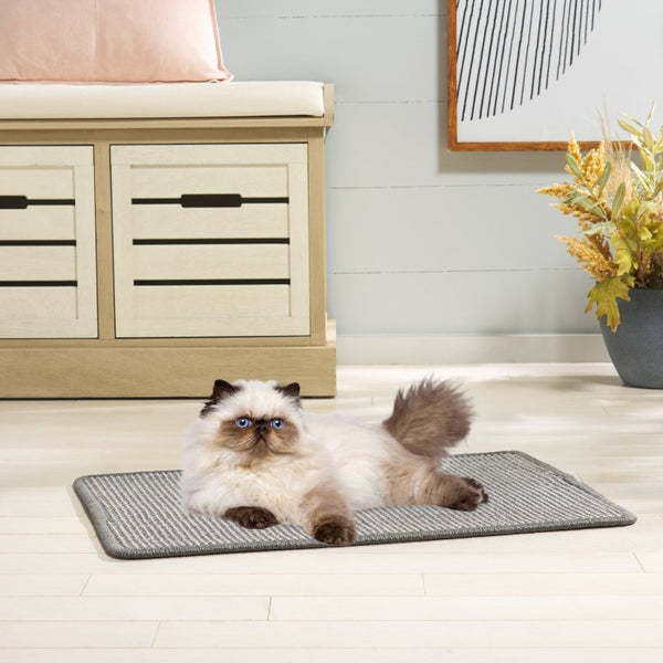 Safavieh Sisal and Polypropylene Boucle Cat Scratch Mat Neutral Gray Flat Floor Accent SCM100F-14