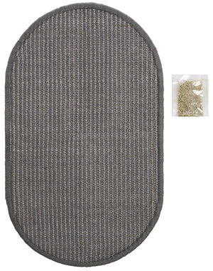 Safavieh Sisal Boucle Weave Cat Scratching Mat Oval Neutral Gray Polypropylene Blend Floor Accent SCM100F-20OV