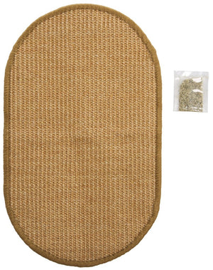 Safavieh Sisal Cat Scratch Mat Boucle Woven Oval Portable Pet Decor for Any Room SCM100T-20OV