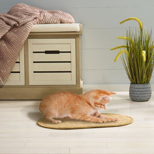 Safavieh Sisal Cat Scratch Mat Boucle Woven Oval Portable Pet Decor for Any Room SCM100T-20OV