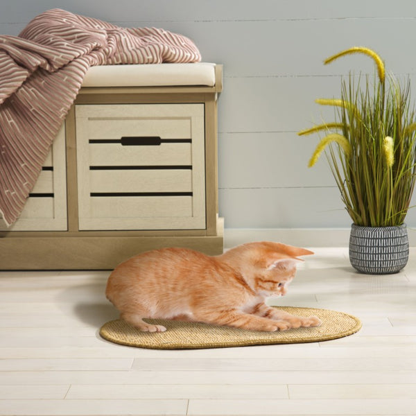 Safavieh Sisal Cat Scratch Mat Boucle Woven Oval Portable Pet Decor for Any Room SCM100T-20OV