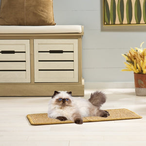 Safavieh Sisal and Jute Cat Scratch Mat Natural Boucle Weave Protects Furniture Floors SCM100U-1024