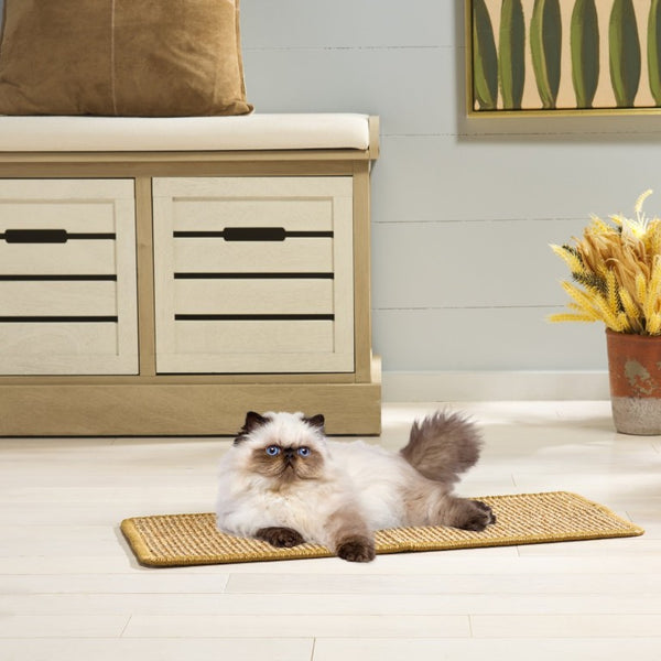 Safavieh Sisal and Jute Cat Scratch Mat Natural Boucle Weave Protects Furniture Floors SCM100U-1024