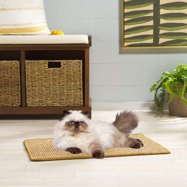 Safavieh Sisal and Jute Cat Scratch Mat Boucle Woven Natural Fiber Furniture Protector SCM100U-14