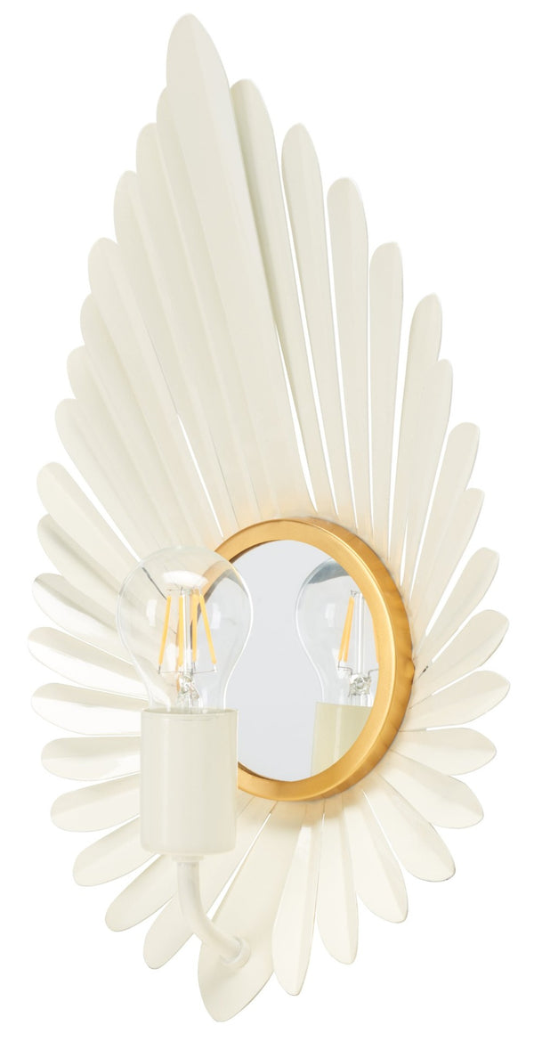 Safavieh LORYNN, 18-Inch Off-White & Gold Wall Sconce Set of 2 - Elegant Ambient Lighting for Any Space SCN3000A-SET2