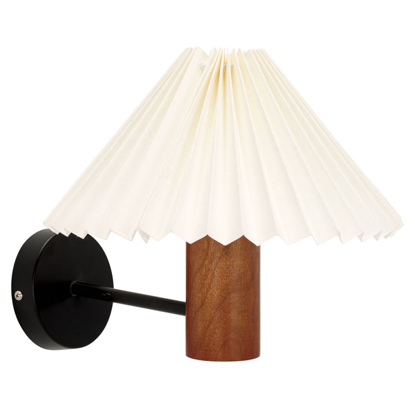 Safavieh Luli, 12 Inch Wall Sconce - Elegant Walnut & Black Mango Wood Design For Modern Rustic Homes Walnut ,Black Mango Wood ,Iron Scn3005a